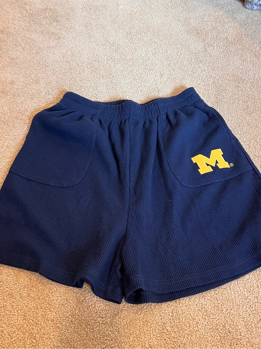 Hype and Vice University of Michigan waffle sweat shorts size medium